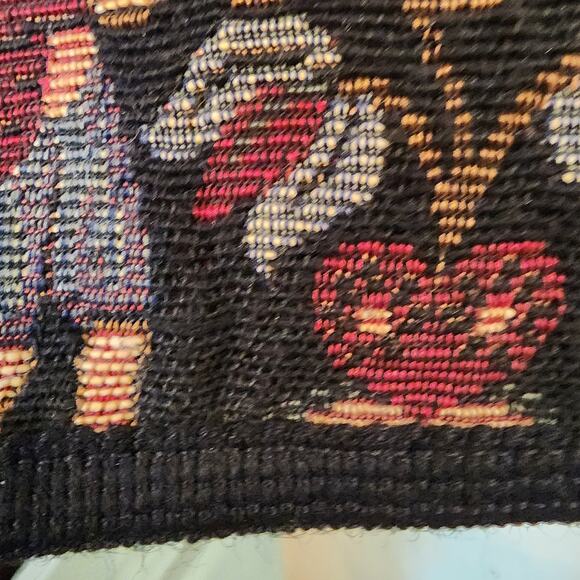 Vitabella Norway Folk Art Tapestry Jacket Storybook Medieval Scene Buttons Small - Picture 5 of 9